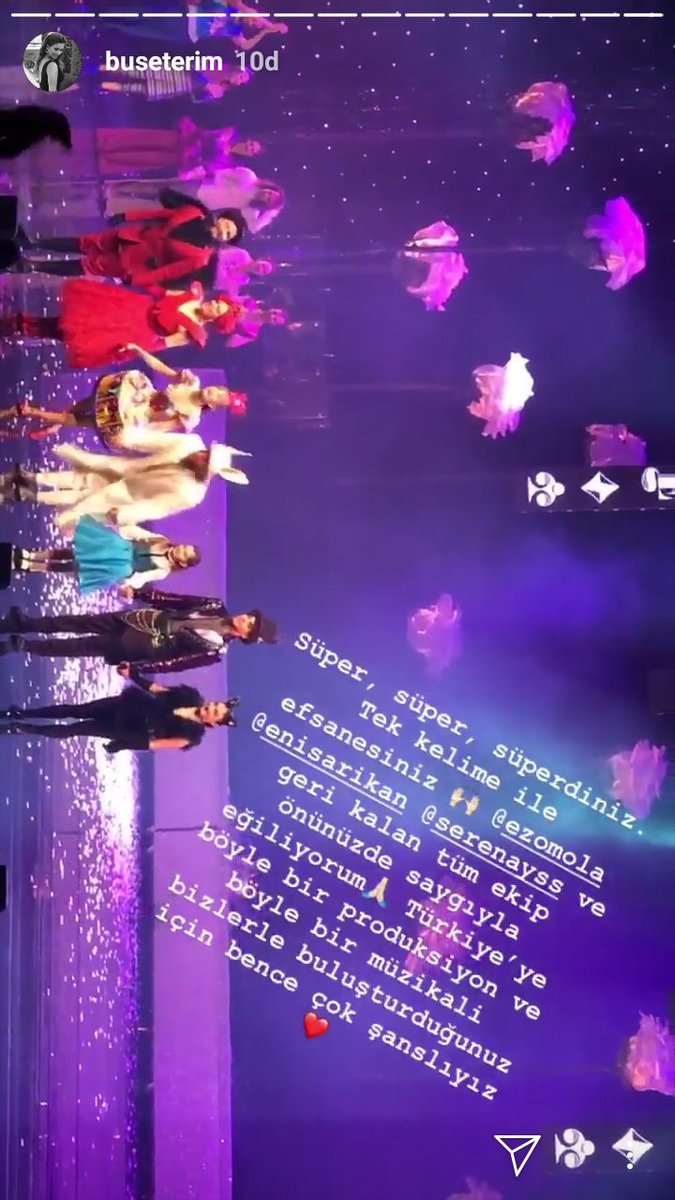 Aytnydn's tweet photo. #AliceMüzikali'nin bu akşamki gösterisinin bitmesiyle ilk yorumlar gelmeye başladı 🧿 #SerenaySarıkaya  #EnisArıkan  #EzgiMola https://t.co/SauOxAPU4R