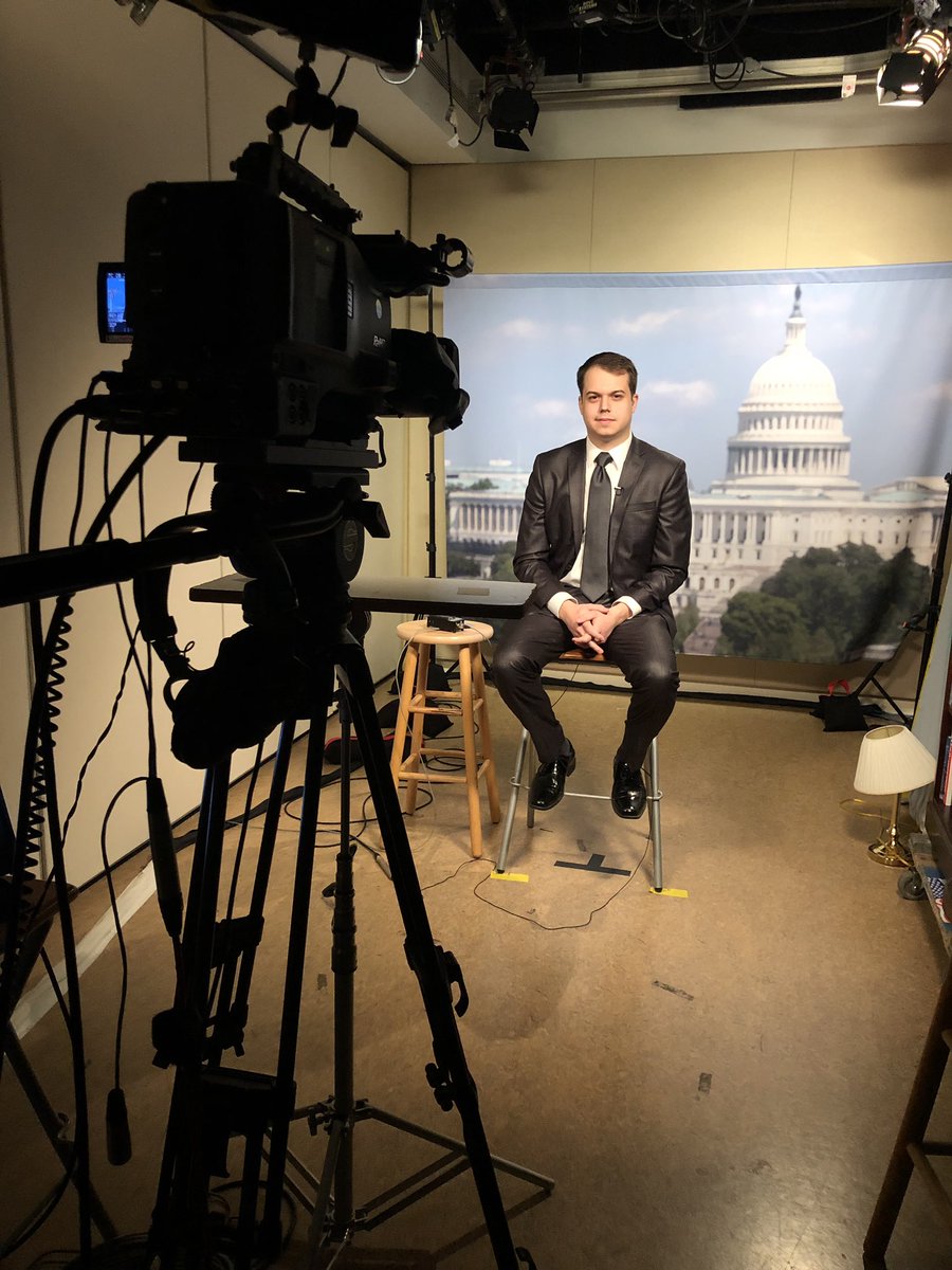 FarmBureau's tweet photo. Penn State @agsciences senior Tony Rice interviewed with @OfficialRFDTV this afternoon about trade. Tony is on a legislative trip this week with @PAFarmBureau. https://t.co/h1m62dMch5