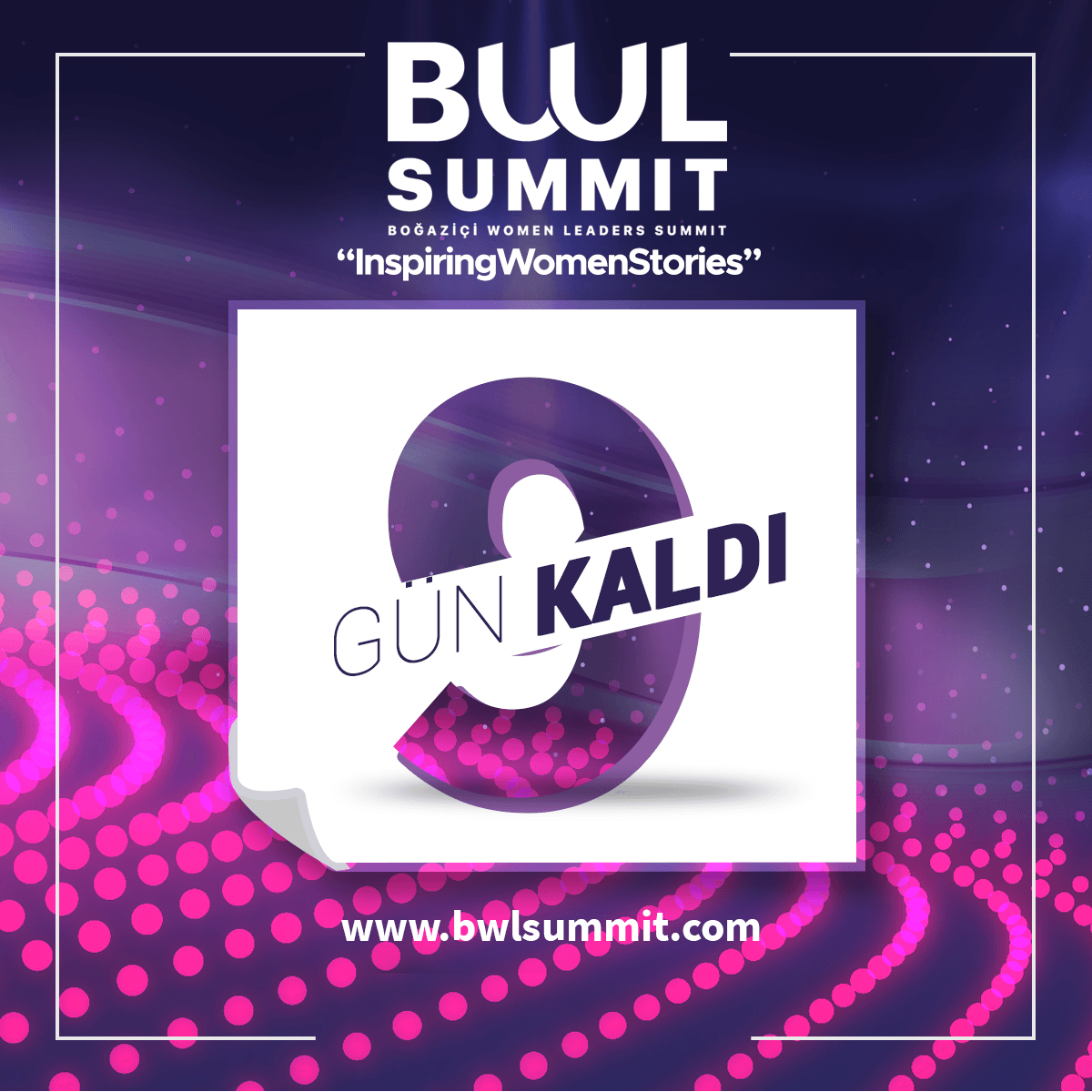 Bu yıl 2.si "İlham Veren Hikayeler" temasıyla gerçekleşecek olan Boğaziçi Women Leaders Summit'e 9 gün kaldı.Program için 2019.bwlsummit.com web sitemizi ziyaret edebilirsiniz. #ilhamverenhikayeler