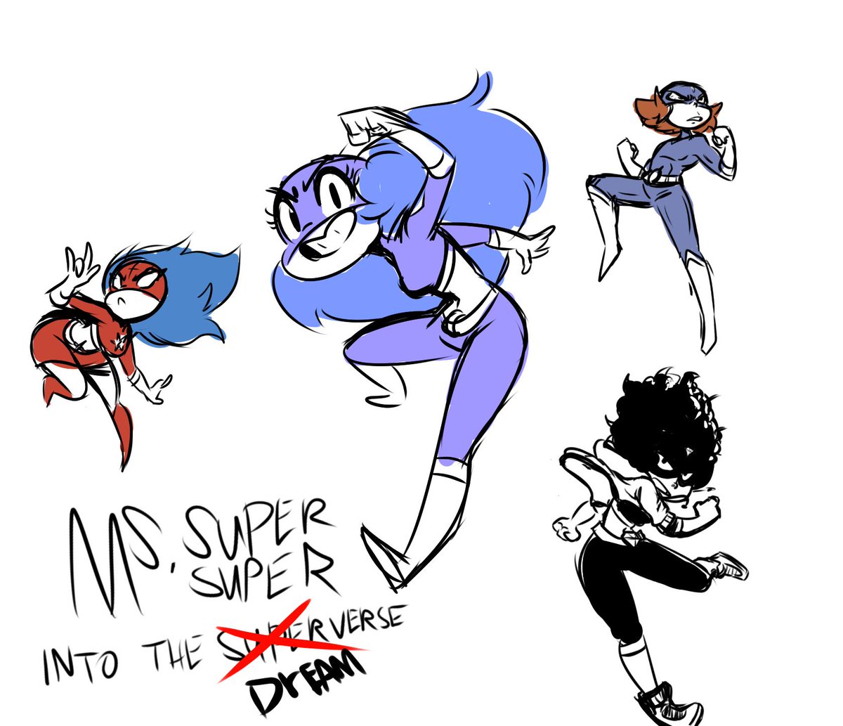 Drew these right after I saw spiderverse... I'm so glad it won lol 
