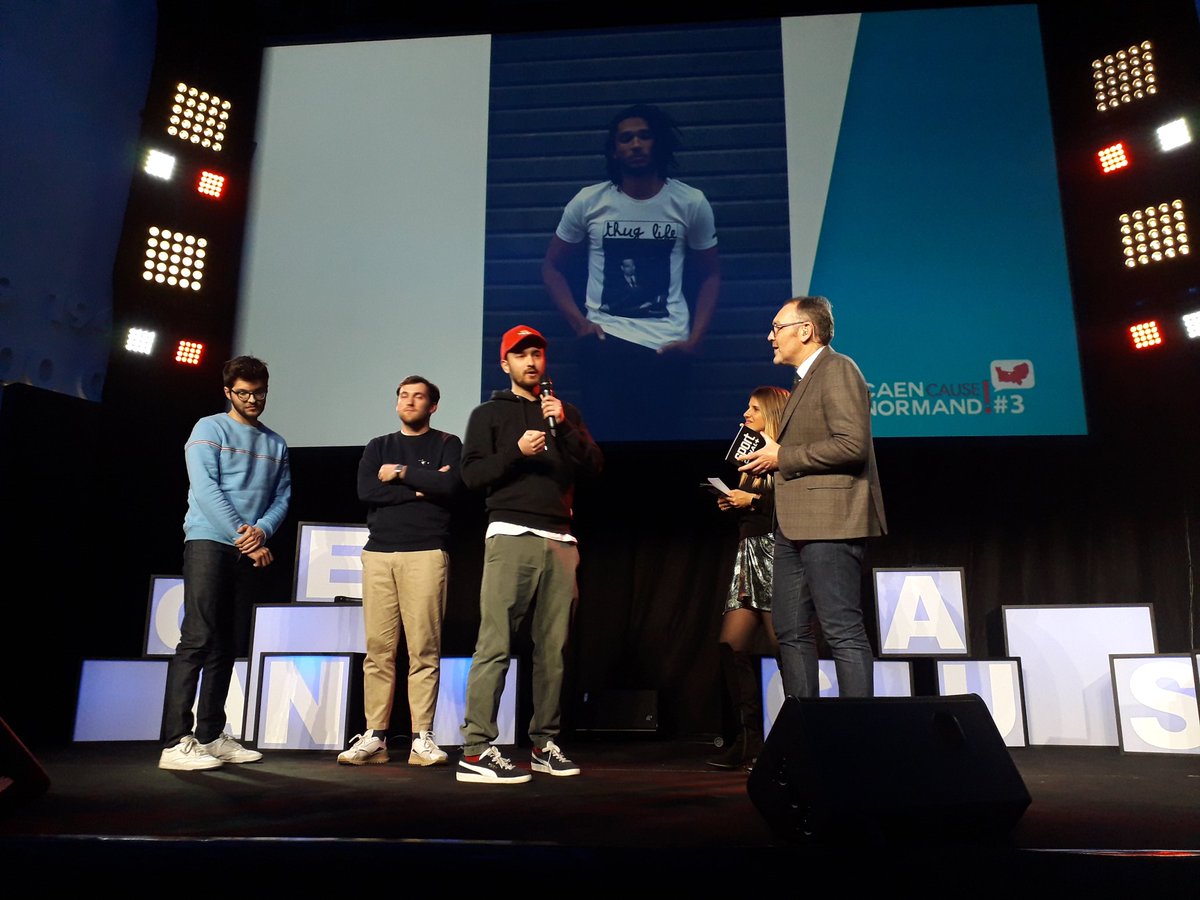 #CCN3 Oscar, Paul et Aubert ont fait leur lycée à #Caen. En parallèle de leurs études, ils ont lancé leur marque de tee-shirt <a href="/weare415/">Quatre Cent Quinze</a> 👕 Aujourd'hui leur marque emploie une dizaine de personnes, et leurs créations sont souvent portées par des célébrités. cc <a href="/Orel_san/">OrelSan</a>😊