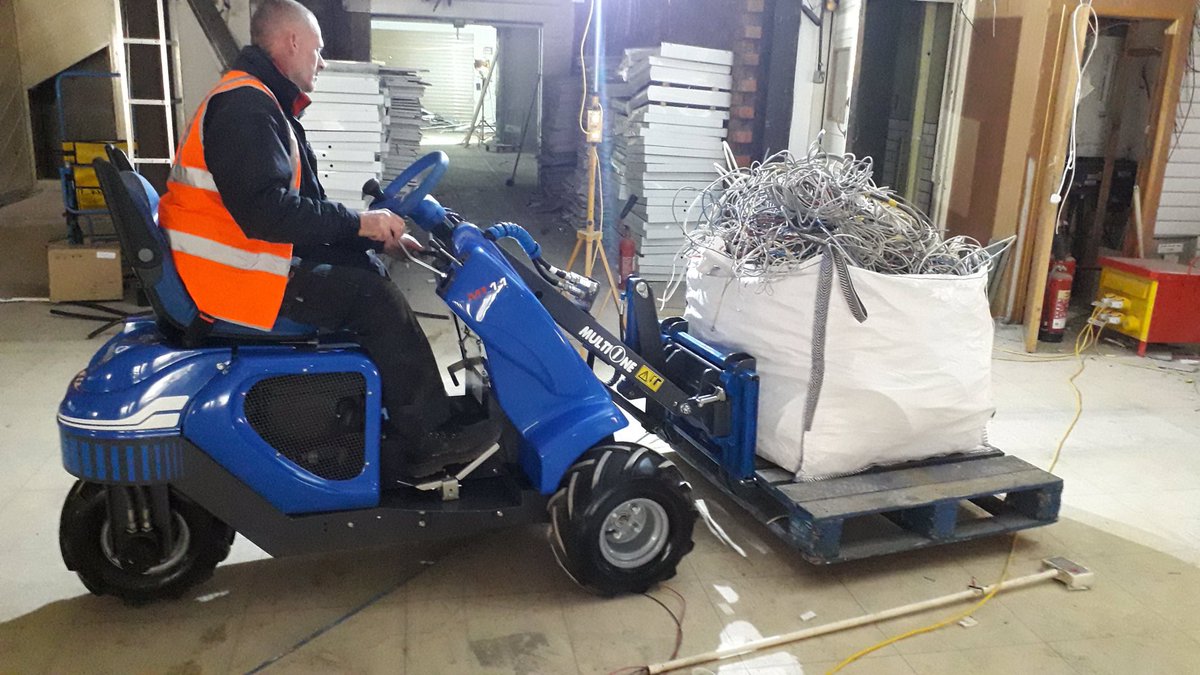 MultioneUk's tweet image. Happy customer takes delivery of a MultiOne 1.1, to help strip out an old department store for redevelopment.
...and yes! It is climbing stairs in one photo!!
#transformyourwork #beproductive