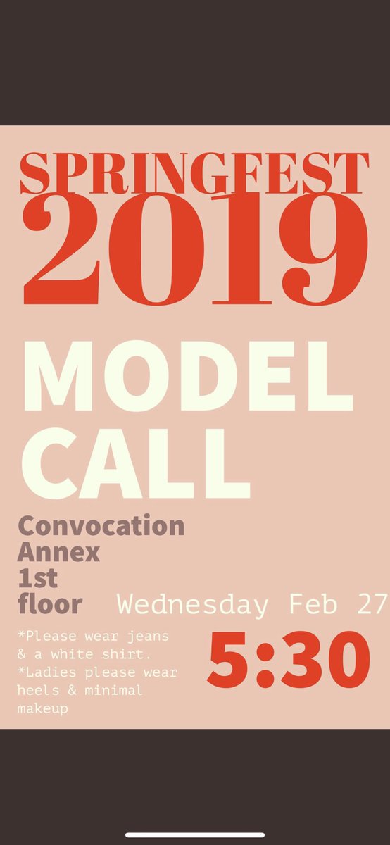 A_M_Y_R_E's tweet photo. DONโT be mad that you arenโt in the fashion show later, AUDITION TOMORROW #male #female #models #xulaspringfest #allsizes #allbodytypes https://t.co/GVqqh0wDTU