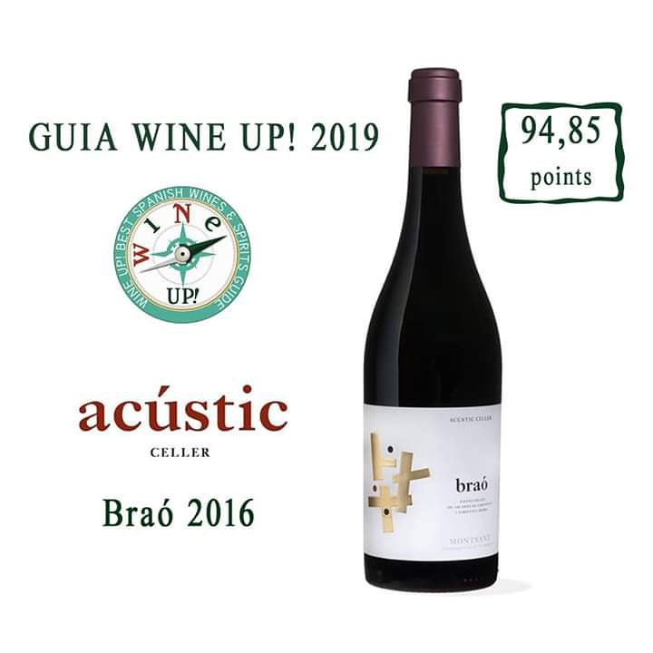 94,85/100 points Wine Up !! Guide 2019 😃
Braó 2016 🍷

Made with Carignan and Grenache. DO Montsant.
Aged for 13 months in French oak barrels.

<a href="/acusticceller/">Acústic Celler</a> <a href="/domontsant/">domontsant</a> #montsant #marçà #wineup #celler #bodega #cellar #brao2016 #vi #vino #wine #redwine #vinegre #guia