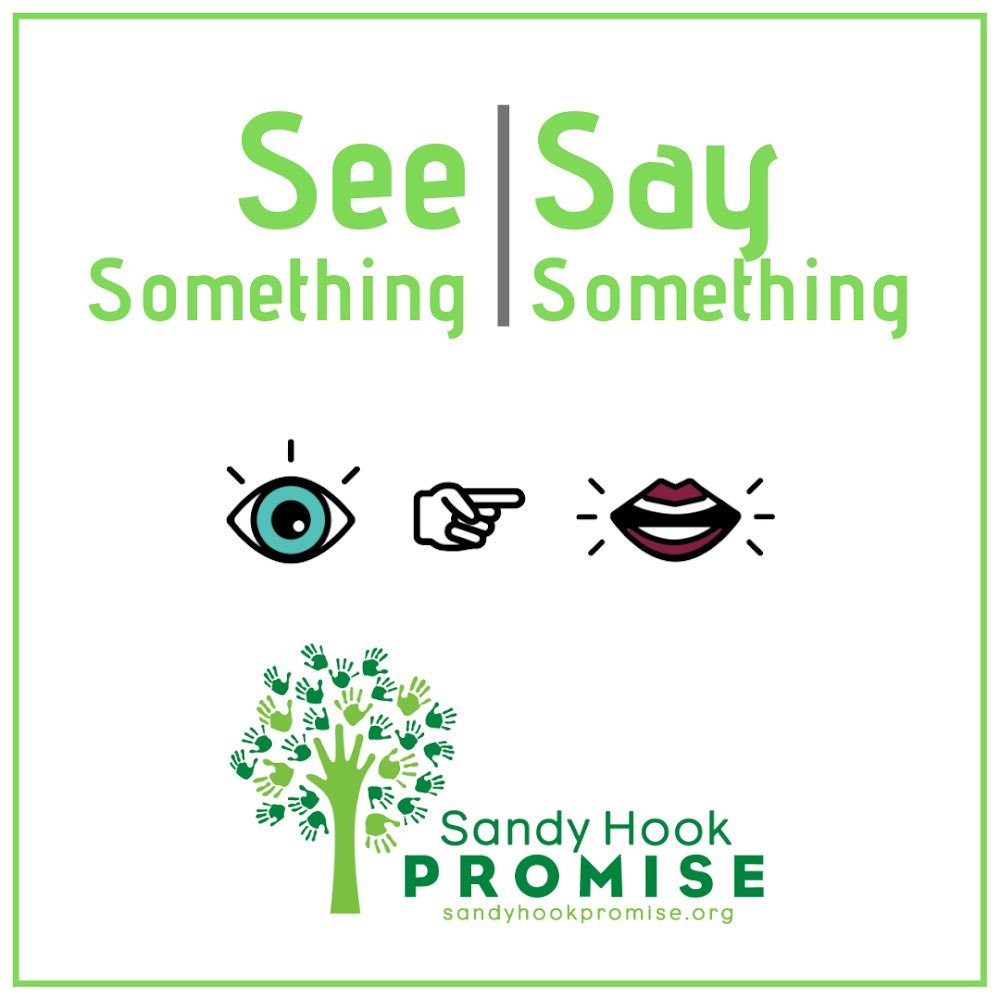 Hey Westview! This week at school we are emphasizing the importance of saying something if you see something. Learn more during the video in homeroom on Wednesday or by visiting sandyhookpromise.org !