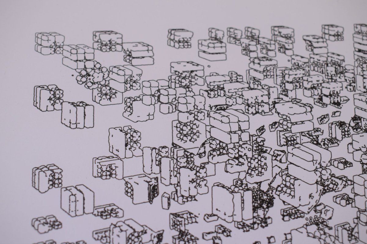 ElusiveDrafts's tweet photo. a floating block arrangement No. 1 #pieces #floatingblockseries #plottertwitter #axidraw #generativeart #creativecoding #art https://t.co/1JaKPYEEhK
