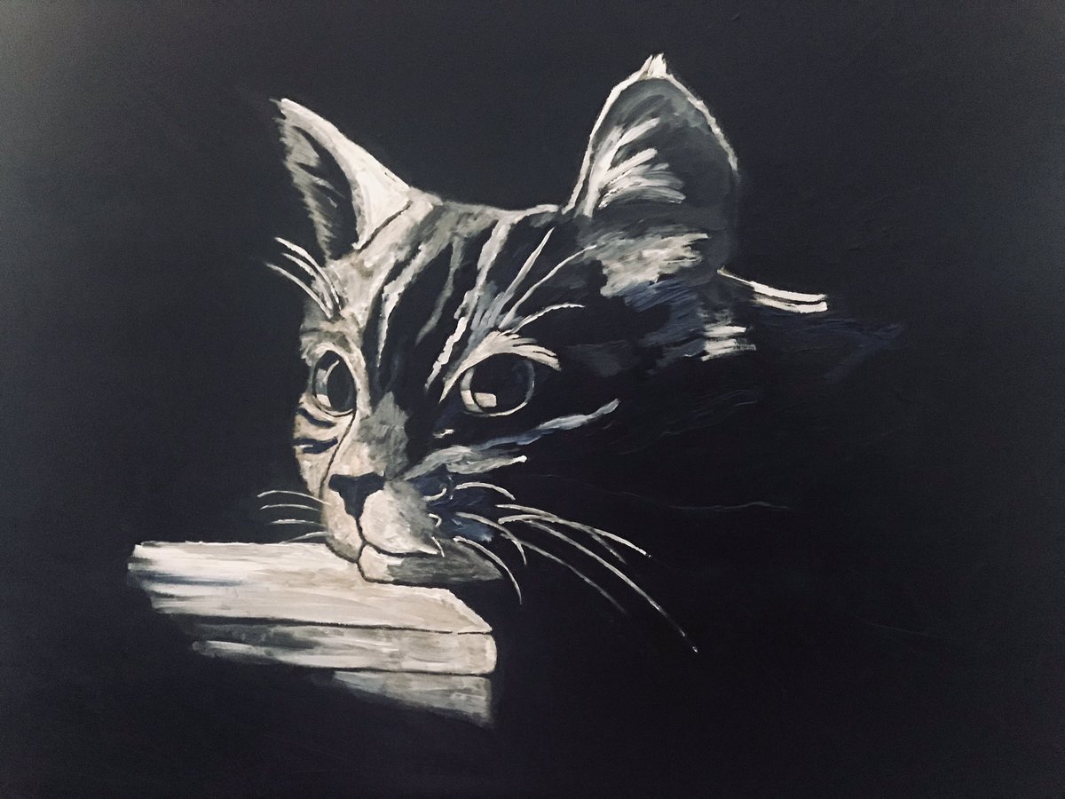 defiaye's tweet image. I painted my cat