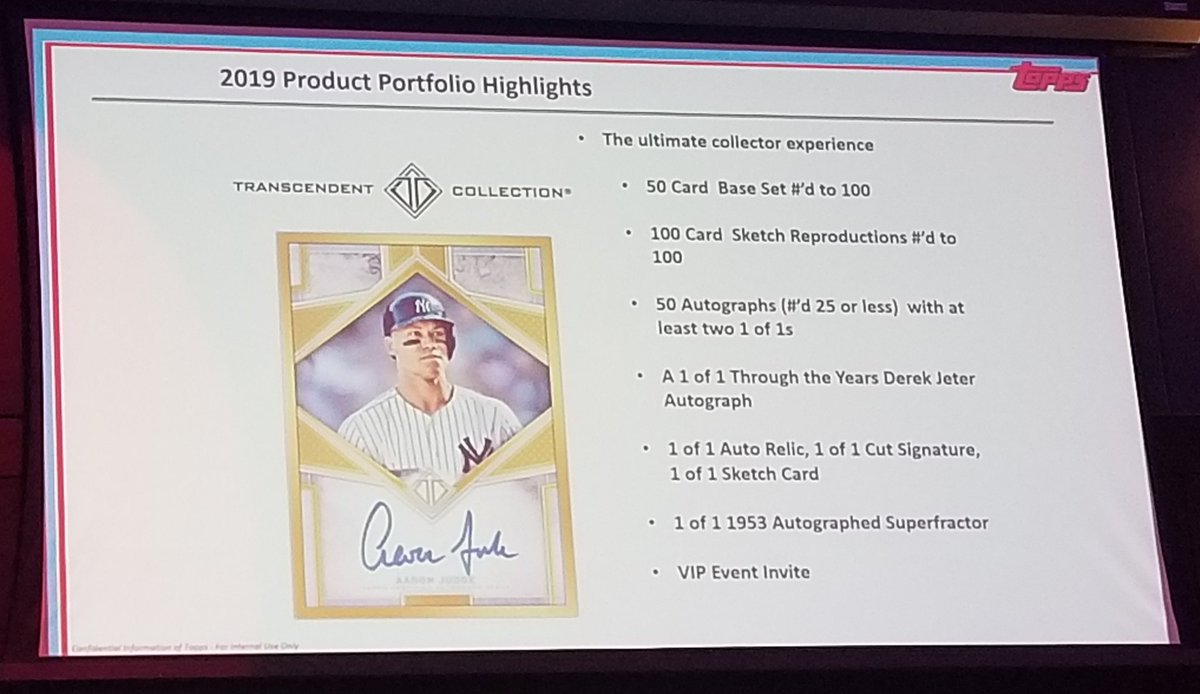 MikesStadiumSC's tweet photo. 2019 Topps Transcendent will be back and the price could be more than justified by possibly, POSSIBLY offering Derek Jeter or Ken Griffey Jr at next years party. @SportsCollector https://t.co/Y6t6aP6iVf