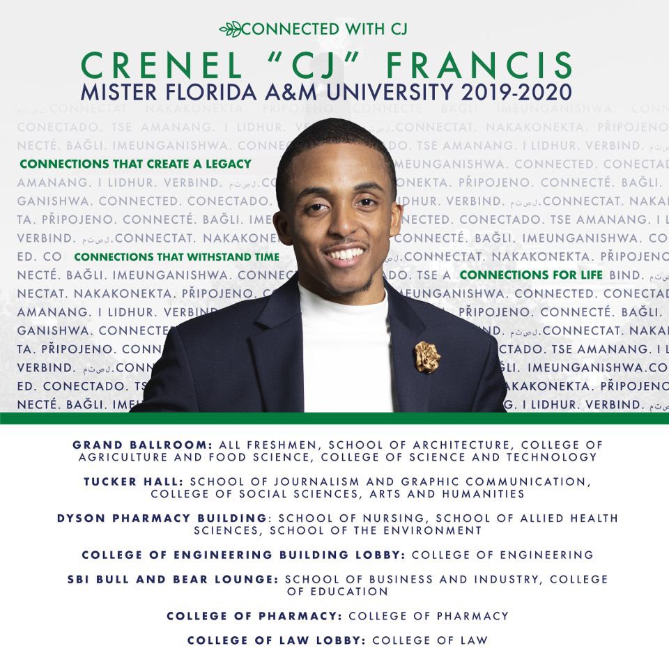 MGFilmspro's tweet photo. The TIME to get connected is NOW ! ๐
TODAY VOTE Crenel โCJโ Francis as your next Mr. Florida A&M University ๐คด๐ฝ! โWe are all connected ๐ฟโ #ConnectedWithCJ #CJ4M #MrFAMU #VoteforCJ #FAMU22 #FAMU21 #FAMU20 #FAMU19 #FAMULaw @cj4mrfamu https://t.co/7w8DA2klUY