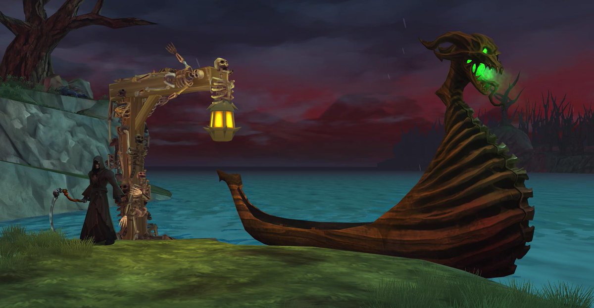 Cysero's tweet photo. Stygis, the Doomwood Forest necromancer and ferryman to the Isle of the Dead, got himself a boat upgrade. https://t.co/aWFb7vzGmw