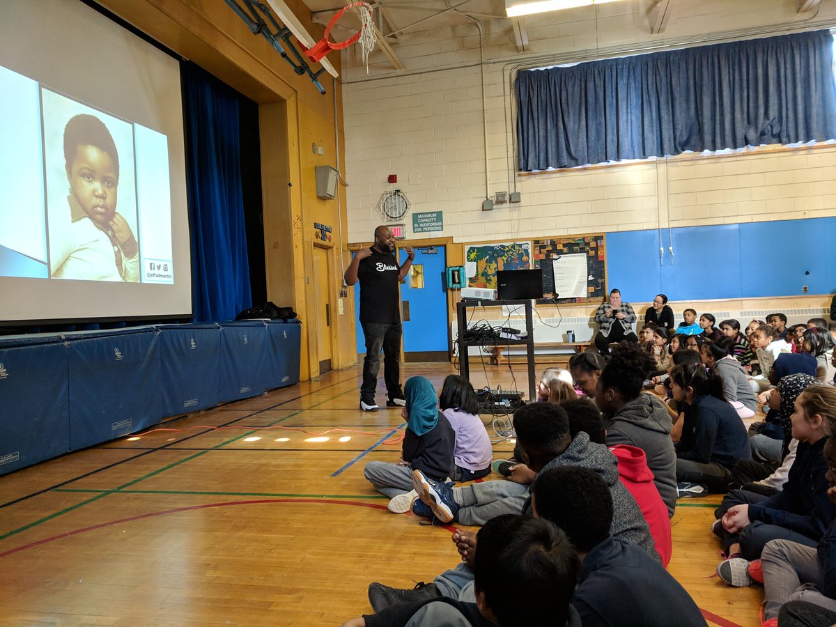 rraytoronto's tweet photo. #jeffadmartin motivating the junior students @TDSB_Corvette https://t.co/Nq2Opmj711