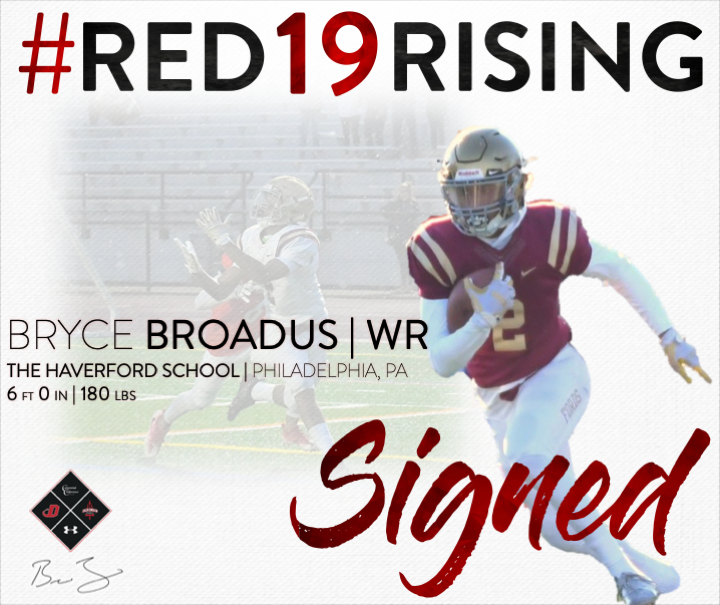 CoachFordyce_DC's tweet photo. Dynamic WR @BryceBroadus2 has officially joined the #RedDevilTakeOver #ForksUp #Red19Rising https://t.co/vJlvScItFq