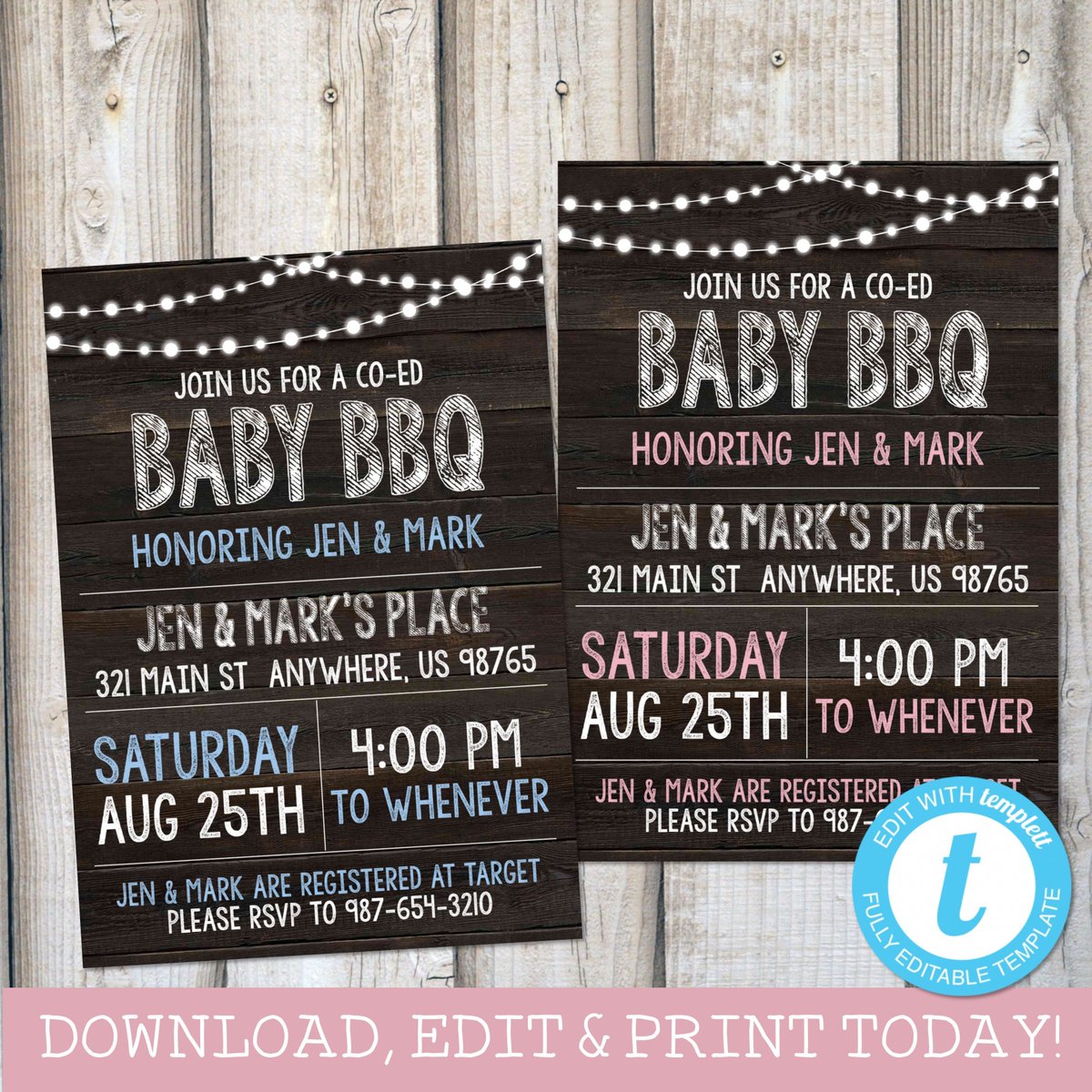 RadFamilyDesign's tweet image. Adorable rustic BABY BBQ Invitations 👶 Calling all barbecue-loving moms-to-be! Here's a delicious baby shower theme. buff.ly/2tGjy1Q
.
.
.
#radfamilydesigns #editableinvitations   #babyq #babybbq #babyshower #rusticbabyshower #bbqbabyshower #templett