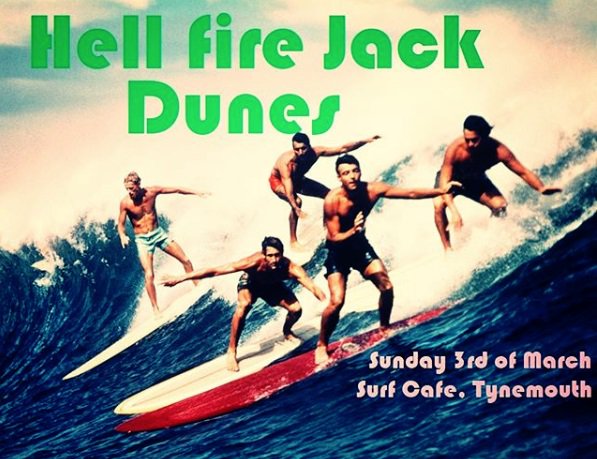 dunesNCL's tweet photo. This coming Sunday night 3rd of March we get to support the brilliant @Hell_Fire_Jack @SurfCafeTM Tynemouth.
*Yes, that is the 3 members of Dunes and 2 members of Hell Fire Jack catching a wave in the supporting picture.
#dunes #DunesNCL #HellFireJack #surfing #surfcafe https://t.co/tu1HpH1yM0