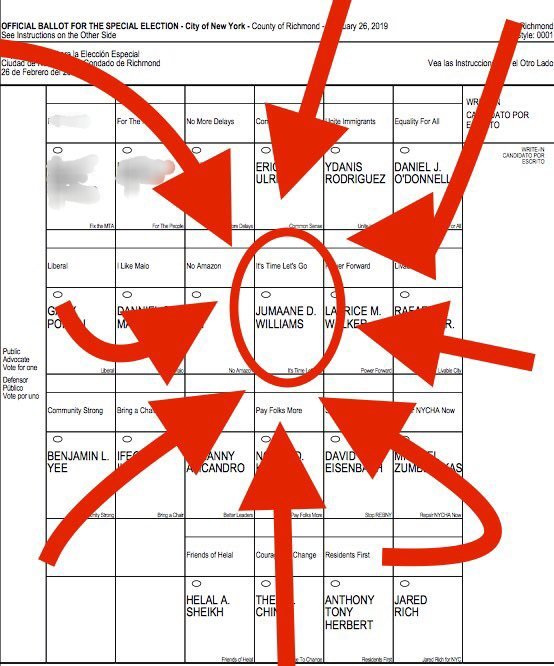 17 names on Public Advocate ballot today. Vote for <a href="/JumaaneWilliams/">Jumaane Williams (@jumaane.bsky.social)</a>, only candidate who consistently
✅ Stands up to powerful interests like real estate, NYPD, Mayor
✅ Partners w-frontline communities/organizers for justice
✅ Fought for Ramarley, Kimani, Shantel, Delrawn, Eric+