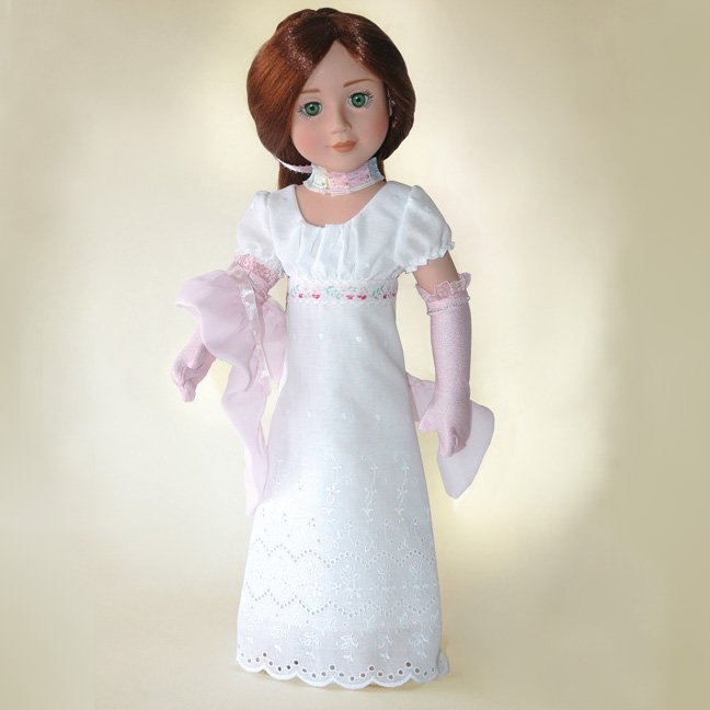 18inchDolls's tweet photo. Emma looks radiant in this elegant empire style dress with elbow length gloves.
If you like to sew, the #pattern for this dress is available at our website.
https://t.co/8MJ11c4Cxo 
.
#EmpireDress #DollPattern 
#OOAK #EmmaDoll #DollGloves https://t.co/KVyeLYClvD