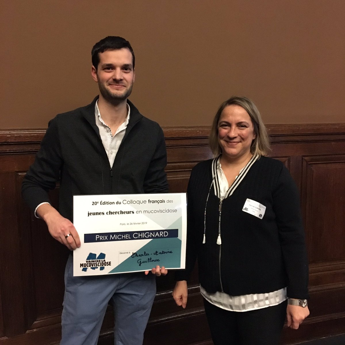 vaincrelamuco's tweet photo. [#CFJC2019] 🏆 Mention spéciale à Charles-Antoine Guilloux pour le prix Michel Chignard 👏🏼 Bravo à tous les jeunes chercheurs #MUCORecherche https://t.co/JVX62ZZuqJ