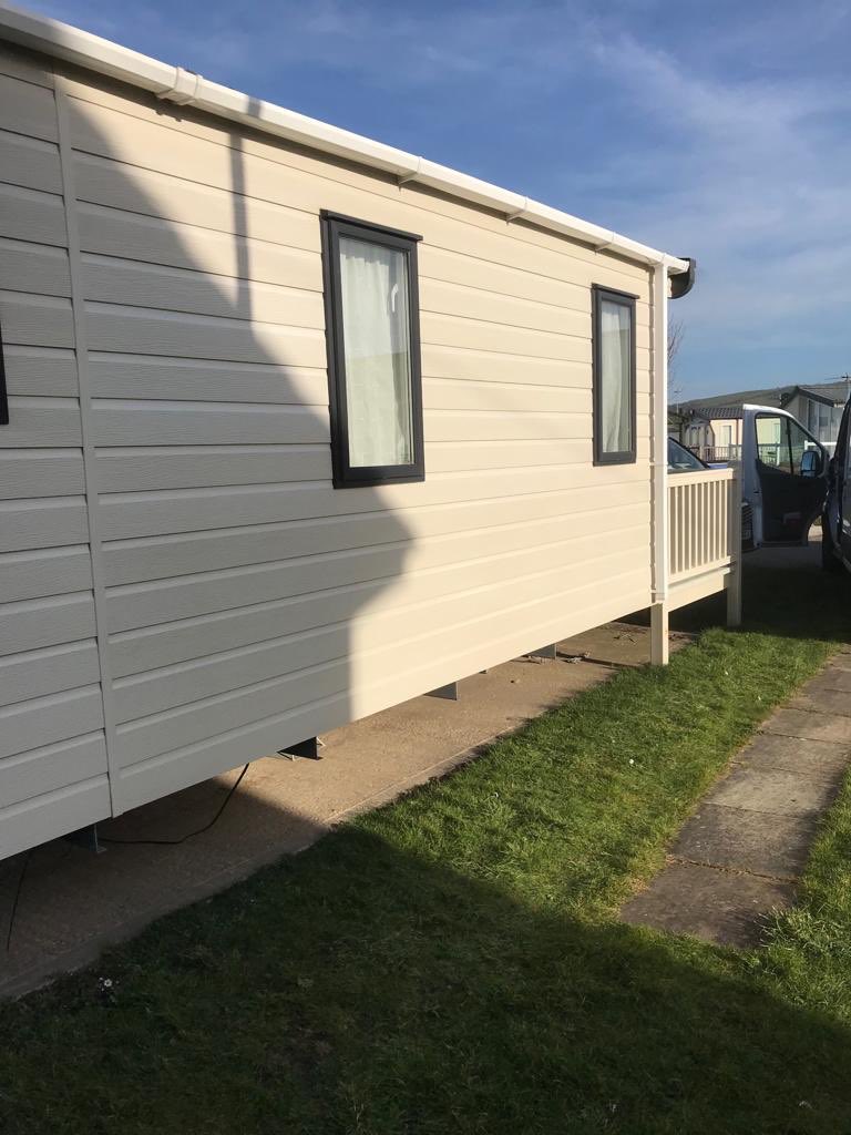 Today’s exterior panel repair on this lovely <a href="/ABIHolidayHomes/">ABI Holiday Homes</a> on <a href="/LyonsParks/">Lyons Holiday Parks</a> <a href="/lyonslidobeach/">Lyons Lido Beach</a>  holiday park #exteriorpanelrepair #exteriorpanelreplacementspecialist #Staticcaravanrepairs #Staticcaravanrepairsnorthwales #Northwalescaravanrepairs