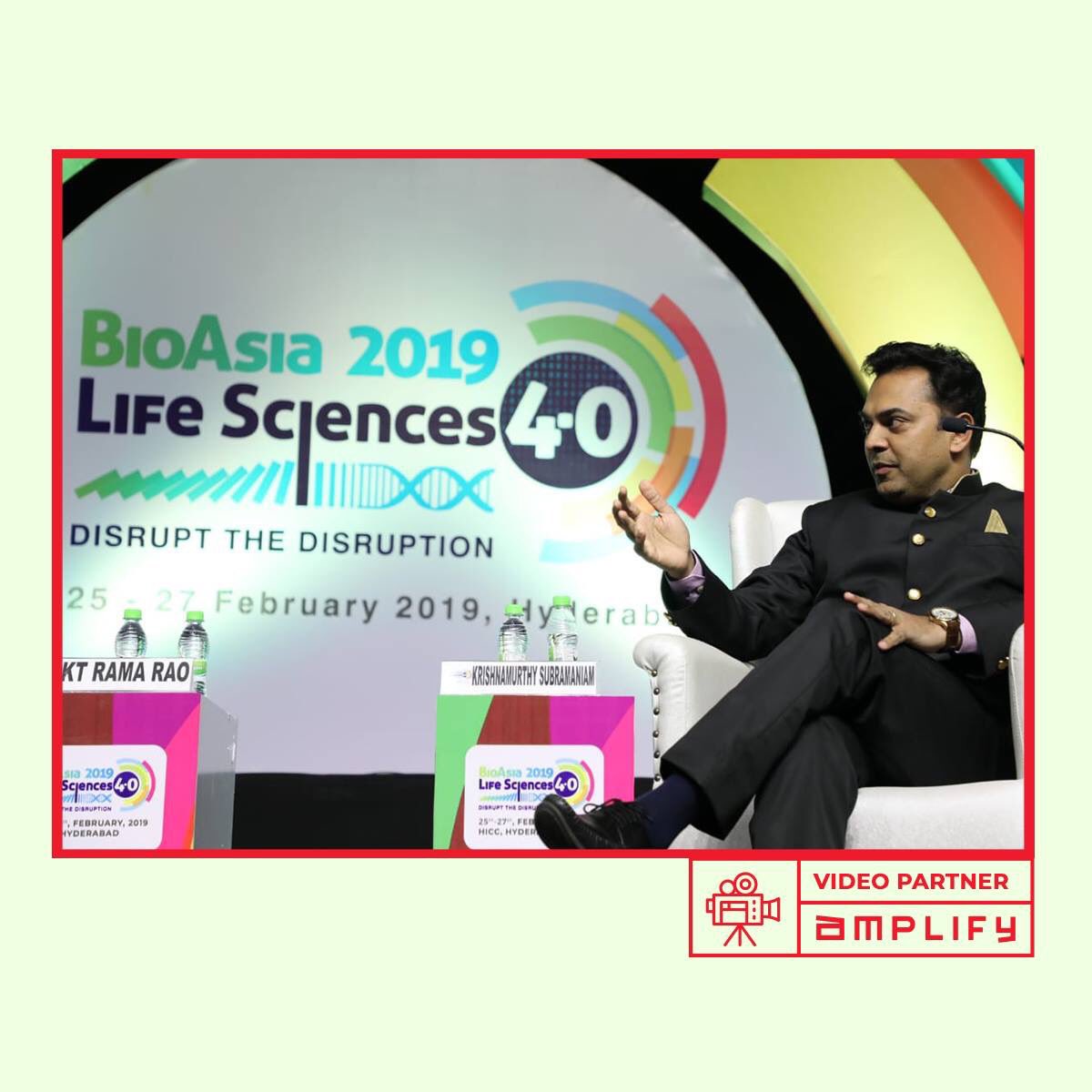 AmplifyMICE's tweet photo. TRS working President and Dynamic MLA @KTRTRS, having a coffee table chat with Krishnamurthy Subramanian, Chief Economic Adviser, GoI(CEA) discussing India’s role in global healthcare.
@jayesh_ranjan @KTRTRS @BioAsiaOfficial
#BioAsia2019 #goAmplify #Hyderabad https://t.co/fYiTOzTS2j