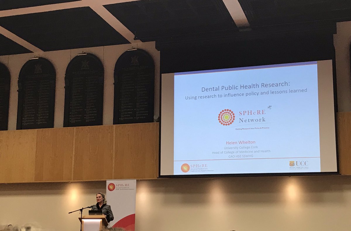 Una_Mc_Auliffe's tweet photo. @hwhelton advocating for Dental Public Health Research at #SPHeRE19 reminding delegates untreated dental decay the most prevalent condition - global burden of disease @SPHeREprogramme @UCC @comh https://t.co/KKZAOKU2Ee