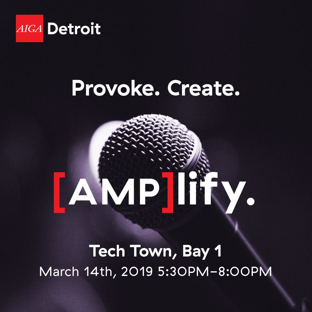 AIGADetroit's tweet photo. Provoke. Create. Amplify.
Join us, Session One Launches 🚀
Thursday March 14, 5:30pm @techtowndetroit in Bay 1
Amplifier: #JavierReed
Registration: https://t.co/90g0ONJWkI
$15 General Admission 🎟
$20 at the door 🚪
#AMPDet #Detroit #Design #Creative #changemakers #Local https://t.co/4PcMnwBqgH