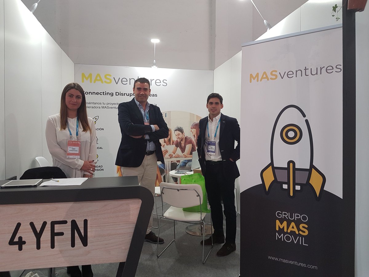 Maini01's tweet photo. #MASventures, la aceleradora del Grupo MASMOVIL, está recibiendo grandes ideas y proyectos para impulsar en el congreso @4YFN_MWC en Barcelona. Buen equipo. https://t.co/MVNhHyK7rj https://t.co/S1Amrv0HmG