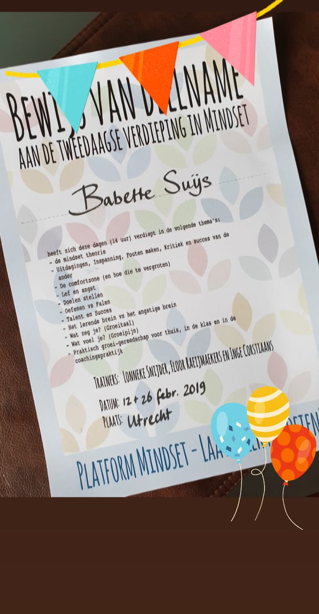 Voelt wel weer fijn om dit als extra kennis in huis te hebben. 🙂