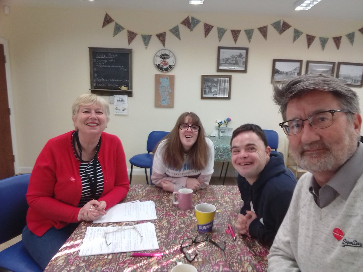 MikeLeSurf's tweet photo. Back from @SotonMencap planning meeting with Hannah, Paul &amp; Angie members of the #TreatMeWell #Southampton group. Hannah &amp; Paul will be co-facilitating new workshops in #Salisbury in March and April. Proud to be supporting them in this role. @mencap_charity @Steve_J1981 https://t.co/nDORV9qptv