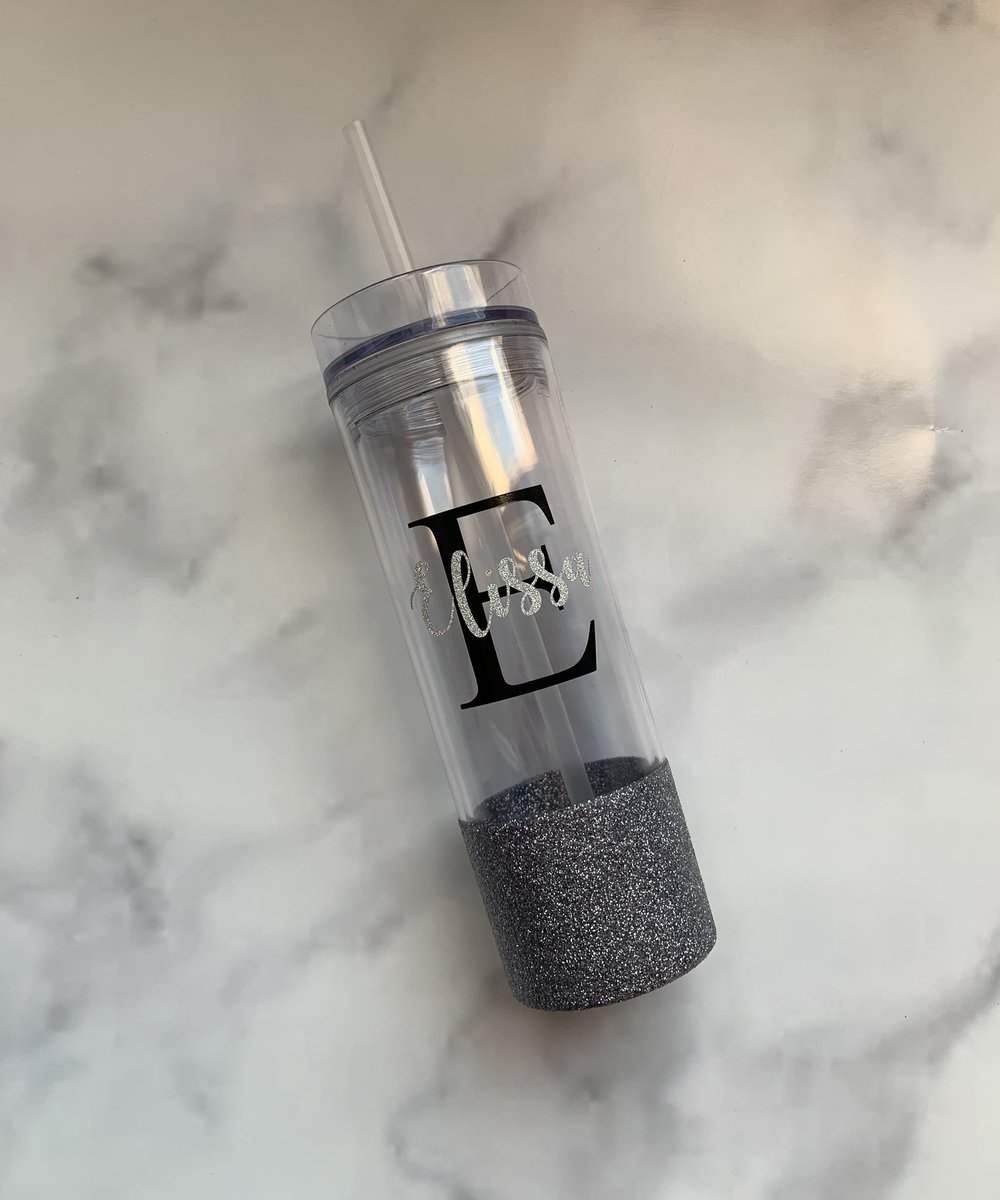 custombyliss's tweet photo. 16oz skinny tumbler glitter dipped and customized! 🖤 Finally got around to making one for myself 🤗 •
•
•
•
• #cricut #cricutmaker #cricutmade #skinnytumbler #customizedskinnytumbler #personlized tumbler #custom #black #silver #gray #glitter #handglittered https://t.co/Hrg7DdpvQL