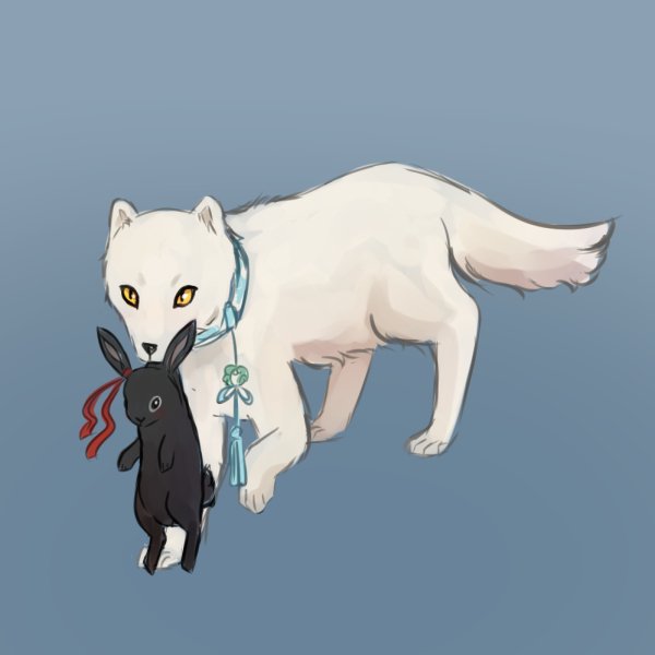 "H-HanGuang-Jun! Please let me go. I can walk by myself!"
"Then stop running. This is the twelfth time."
Arctic fox and black rabbit
#MoDaoZuShi #魔道祖师 #wangxian #忘羡