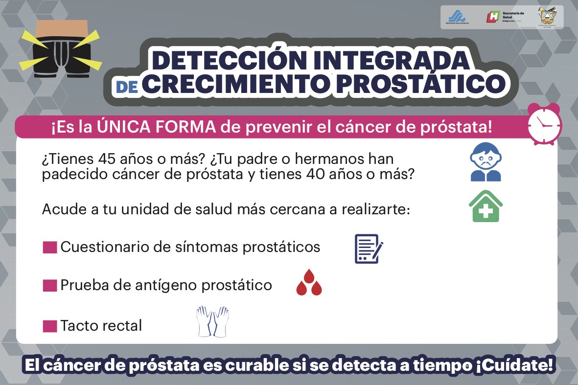Salud_Hidalgo's tweet photo. Febrero mes de la salud del hombre. También los varones deben cuidar su salud. Acudan al médico de manera constante. Sigue estas #RecomendacionesSSH.
#SoyHombreYMeCuido

@omarfayad 
@SSH_Escamilla 
@Israelfelixs 
@IMSS_HGO 
@ISSSTE_HGO https://t.co/9Z6d9gxC7H