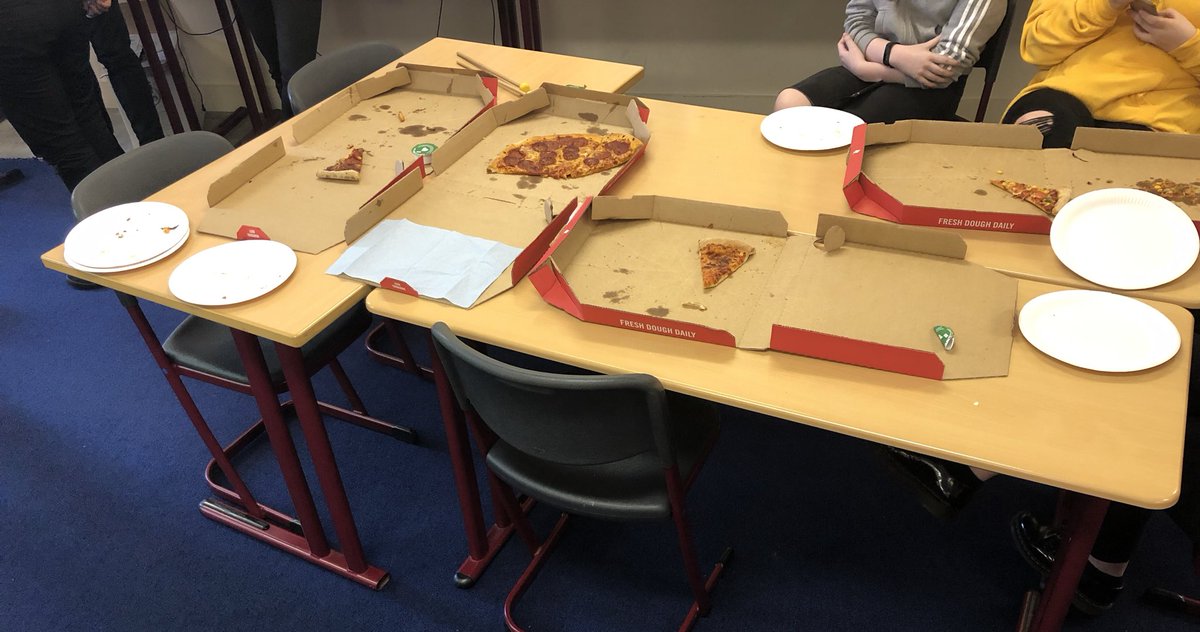 Whitehill_Music's tweet photo. Prep&amp;Pizza Party @WhitehillSec seems to have gone down a storm! ‼️2 and a half practice days left ‼️ All practice rooms are open before, during and after school for @SeniorWhitehill wishing to practice 🎵 🎶 🎧 #music #makethedayscount #perfectpractice #preparationiskey https://t.co/d01OUBWQ60