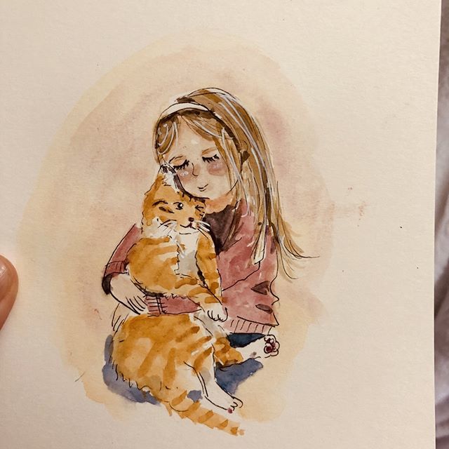 Such sweetness and content😊
.
.
.
.
.
.
#Liyanastudio #liyanasketch #sweetness #sosweet #preciousmoment #petitejoys #solovely #catgirl #awww #lovecatsforever #ilovemycat  #sketchbook #paintdaily #dailypaintworks #catlady #catpeople #catgirl #catart #… ift.tt/2GMFFMA