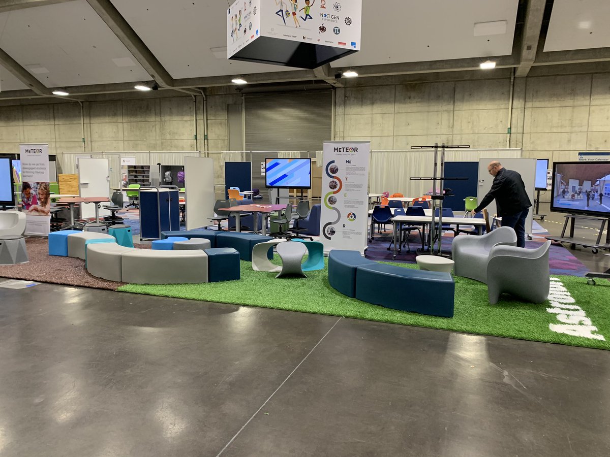 dabaumncali's tweet photo. Stop by the @meteoreducation NextGen space at the #CASHConference today and check out our indoor and outdoor learning environments. Thanks to our partners @ParagonPeople and @4TENJAM for the awesome solutions https://t.co/PONyEolwPG
