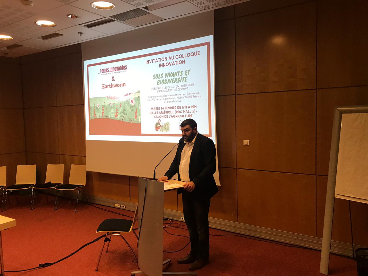 Jeunes Agriculteurs (@jeunesagri) on Twitter photo " Miser sur l’innovation pour préserver les sols est un grand engagement pour Jeunes agriculteurs" <a href="/JDecerle/">Jérémy DECERLE</a> ouvre le colloque innovation "Sols et biodiversité" de <a href="/TerresInnov/">Terres Innovantes</a> et <a href="/Earthworm_Fr/">Earthworm France</a> ! " Miser sur l’innovation pour préserver les sols est un grand engagement pour Jeunes agriculteurs" <a href="/JDecerle/">Jérémy DECERLE</a> ouvre le colloque innovation "Sols et biodiversité" de <a href="/TerresInnov/">Terres Innovantes</a> et <a href="/Earthworm_Fr/">Earthworm France</a> !