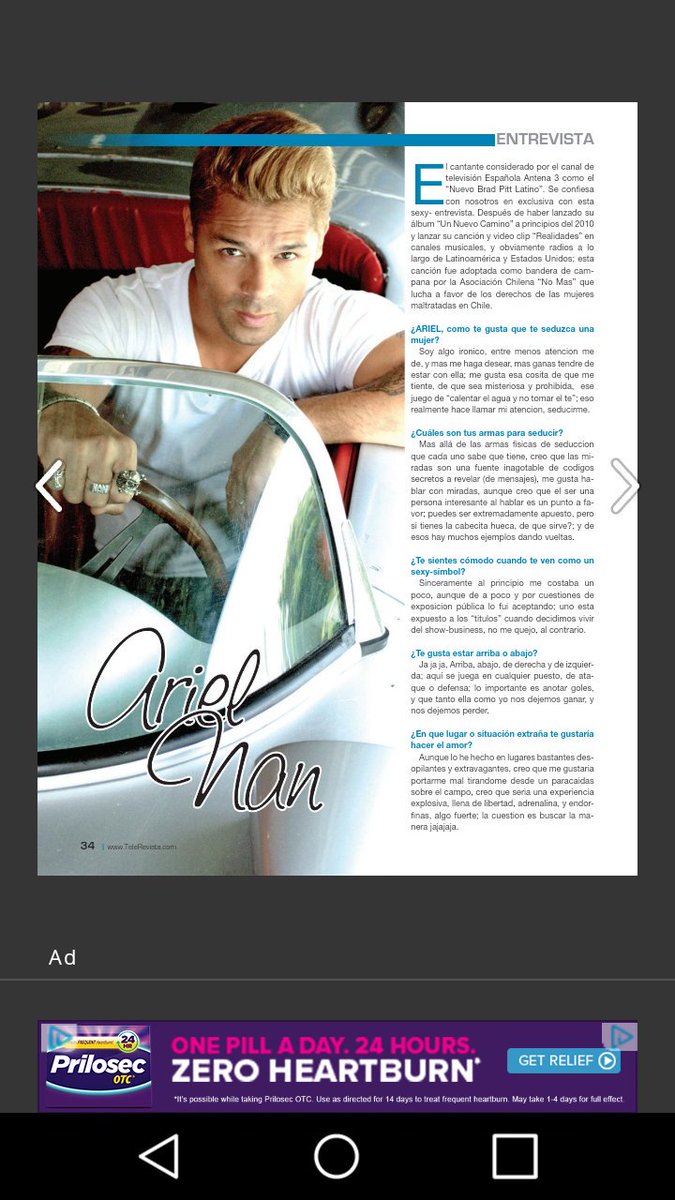 ArielNanOficial's tweet photo. Esa..."Que hacés #JamesDean ? Jajajaja en una nota de la revista #Telerevista de #Venezuela https://t.co/9k2Y6DUVXH
