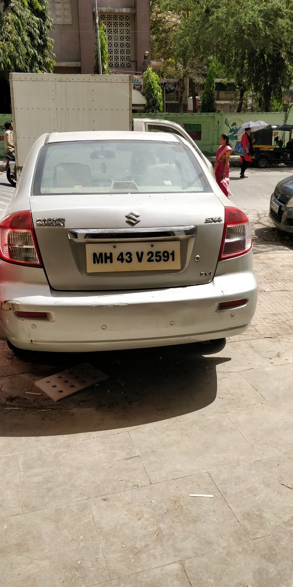DeeprajVGupta's tweet photo. @MumbaiPolice 
These two cars are parked on footpath &amp; also in front of my gate (New Prabhat Ice Cream Factory, Kalwa, Thane). And they are not ready to move their car, from which we are facing very difficulty in our business transport facilities.
MH 04 HX 8683
MH 43 V 2591 https://t.co/3LZ9EKQHz3
