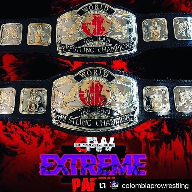 LuchaLibreCO's tweet photo. #Repost @colombiaprowrestling
Con orgullo le damos la bienvenida a nuestra Tag Team división, en Extreme Party 2019 algunos de los mejores equipos en parejas estarán disputando los campeonatos en la ciudad de Bogotá. #CCW #colombia🇨🇴 #prowrestling #luchalibreenbogotá #tagte… https://t.co/bN4bjfWbPY