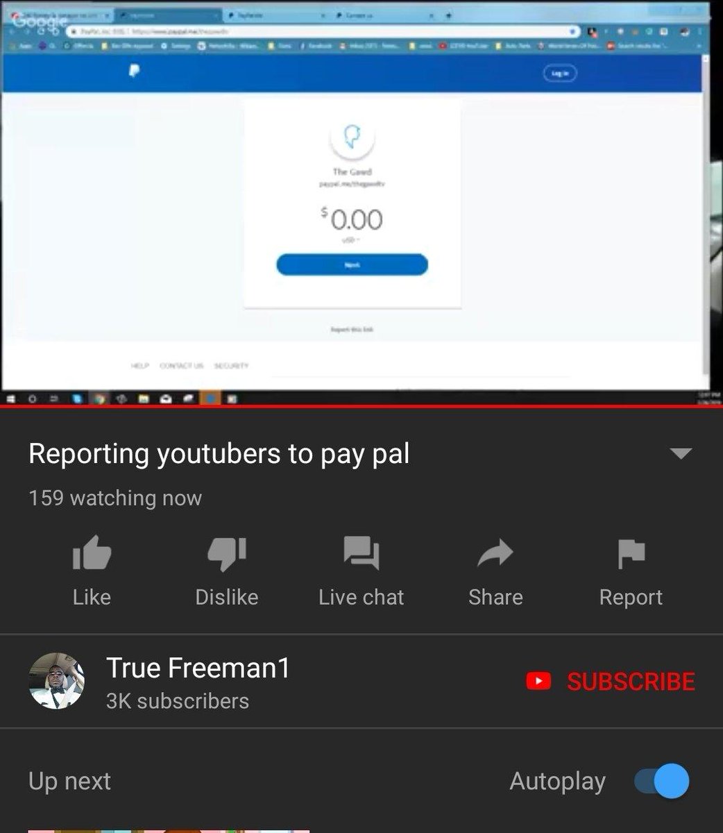 ROTCRadio's tweet image. Meet @TrueFreeman317 .... He is live right now showing people how to report Youtube Channels to Steamlabs and Paypal. He has admitted on the stream to getting at least one person's Streamlabs removed. This is #GayOps snitch. youtu.be/2pD4GsuaegM