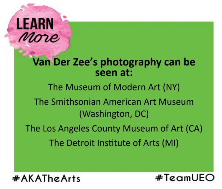 AKA_UEO's tweet photo. Today's Black History fact is about James Van Der Zee.
Did you know he was an accomplished pianist and violinist in addition to being a respected photographer?
#BlackHistoryMonth #AKA1908 #TeamUEO https://t.co/g8r4mx7Flf