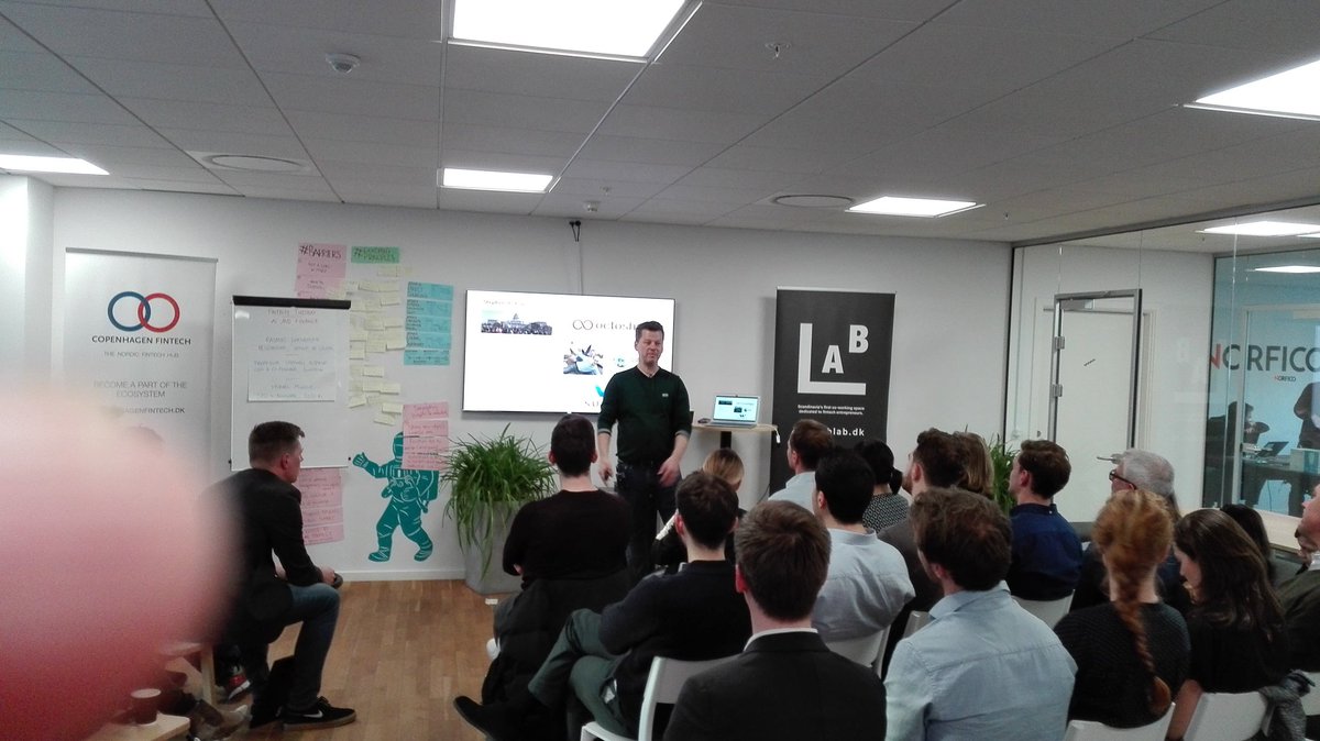 frontiersci's tweet image. Stephen Alstrup from #OctoShape  onstage @cphfintechlab #seminar on #custoner #setvicev&amp;amp; #payments in Copenhagen #CEFIR #GetFiT #FinTech #NordicMade #CPHFTW #cloud #ChatBots #AI