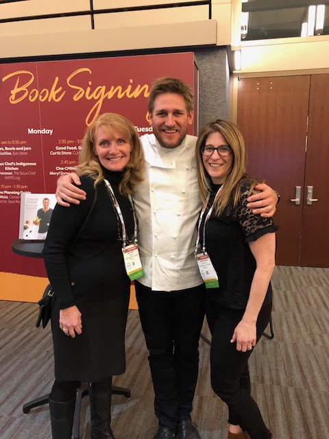 Merrimakers's tweet photo. Cindy and Laura were honored to meet Chef @CurtisStone at @Catersource_llc 2019 this week in New Orleans! #catersource #catersource2019 https://t.co/yzJMN0iyYQ