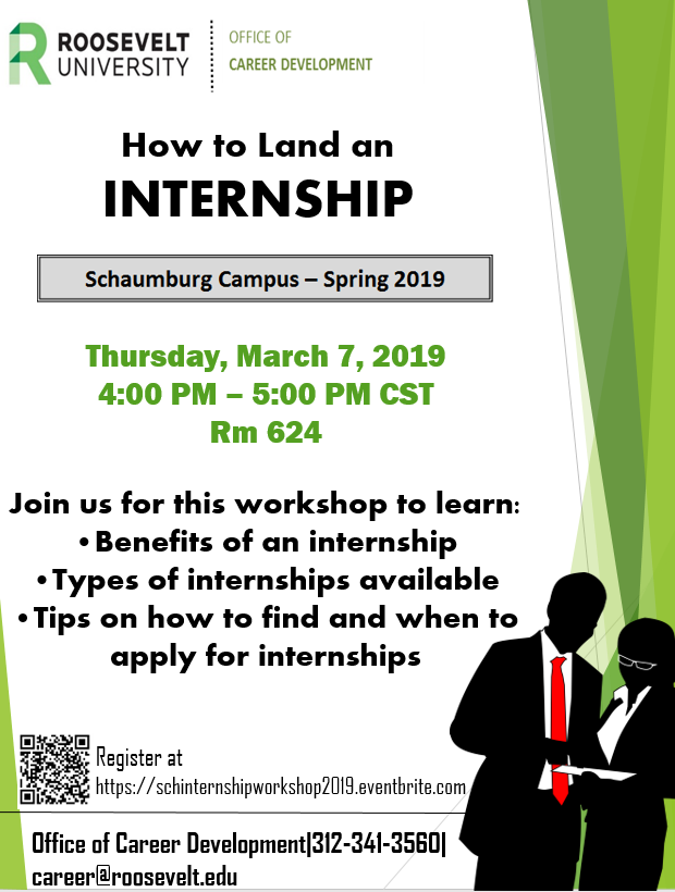 RUCareer's tweet photo. Looking for an internship but don't know where to start? Look no further! Come to the Internship Workshop Thursday, March 7th at the Schaumburg Campus to learn the ins and outs of internships. Register now to reserve your seat! https://t.co/jJR3dByW33