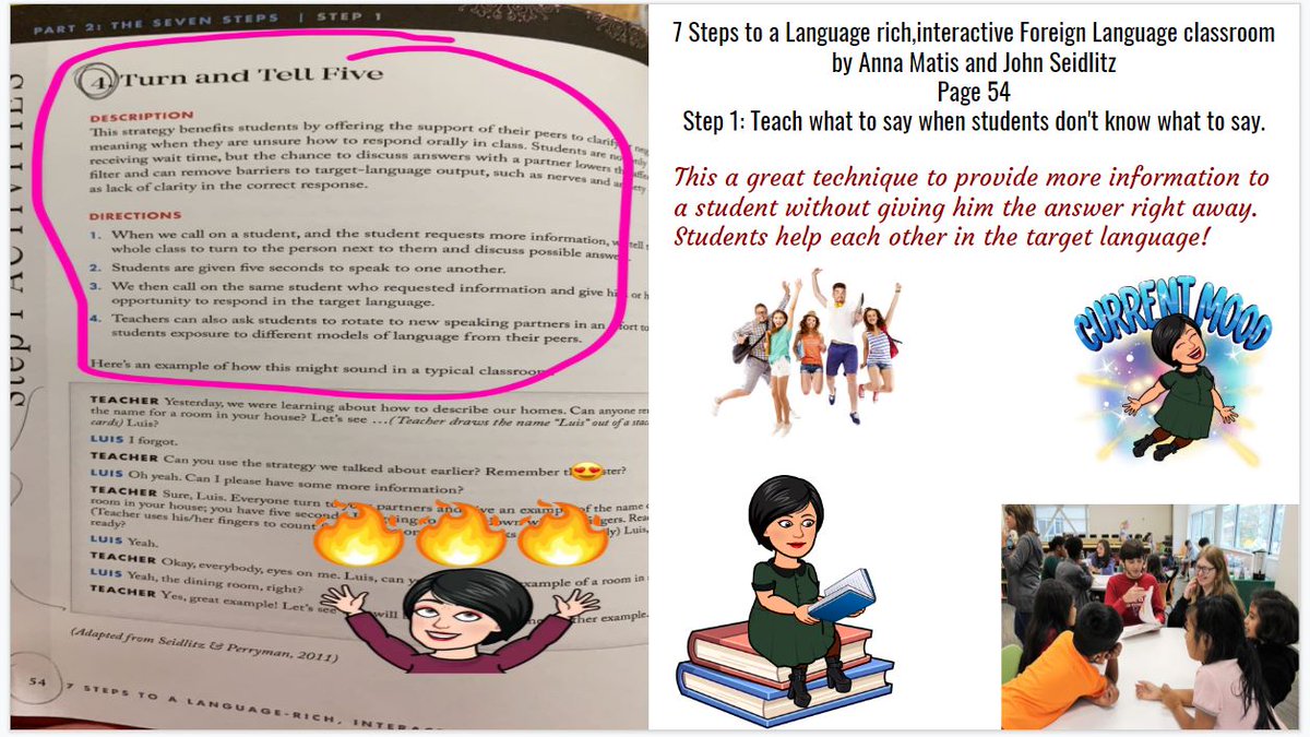 HernandezSenora's tweet photo. This a great technique to provide more information to a student without giving them the answer right away. Students help each other in the target language! @Cen10titans #Titantags #BookSnap #TitansLearn #ourFISDstory #FISDLearns #CHSWL @AnnaTeachesELLs @john_seidlitz https://t.co/LxJd9cIgw9