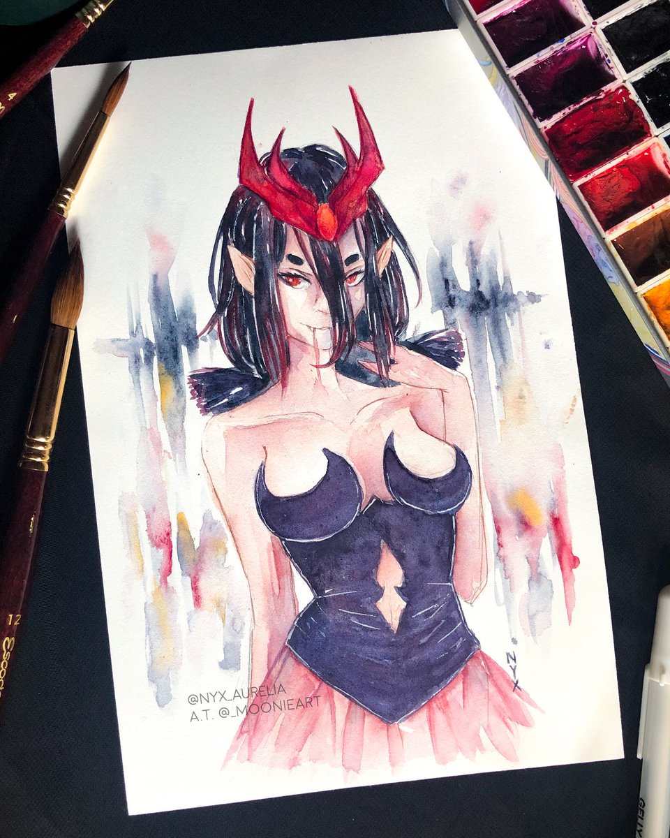 Mooniedraw's tweet photo. 😇Angels and Demons😇
Ahhh, here is our oc collab with @nyx_aurelia we did not do long ago😋 I did her oc Themis and she did my oc Ivory🙈💕 Super happy with it and super happy with being ur friend🙈😋😂 https://t.co/aContBHhCs