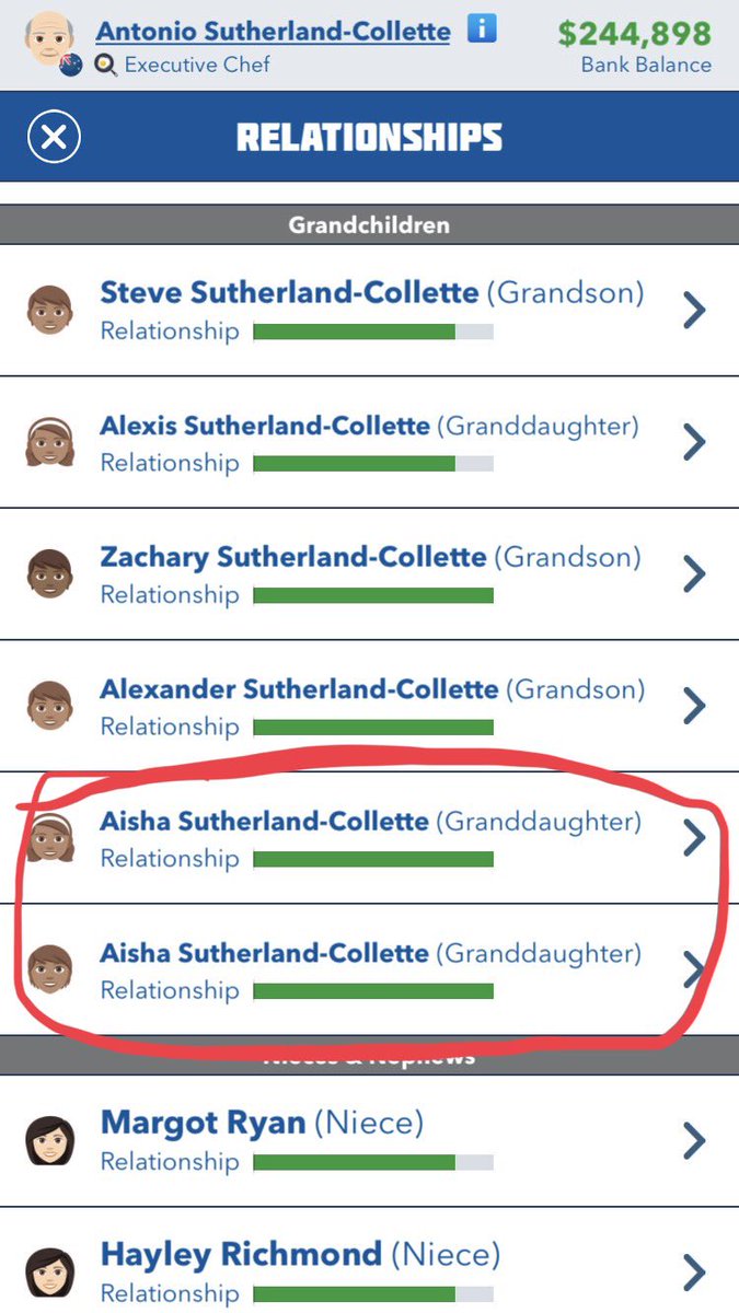 bitlife4life's tweet photo. My son named two of his daughters Aisha... it’s also his moms name 😳 #bitlife #bitlifememes #bitlife4life #funny https://t.co/nazoKNCGxv