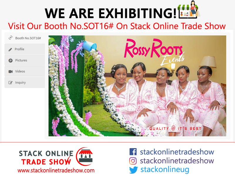 stackonlineug's tweet photo. For glamorous events Visit our booth now - https://t.co/7Bk3MAZxvt Seek - Find - Trade. #StackOnlineTradeShow #SeekFindTrade #BigOnVirtual #OnlineTradeShow #Stack #Mwoleso https://t.co/TbonjmcGdZ