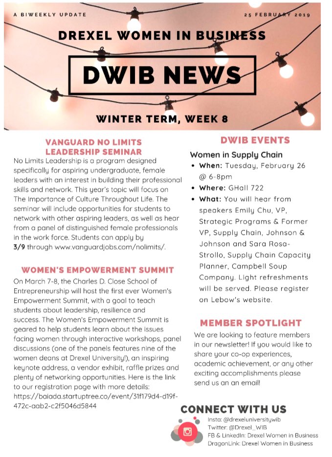 Drexel Women in Business tweet media
