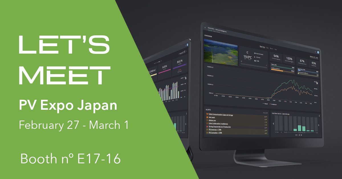 PV EXPO JAPAN will start tomorrow! Join our #RenewableEnergy experts and have a look at our new platform GPM Horizon! #solarenergy #windenergy #monitoring