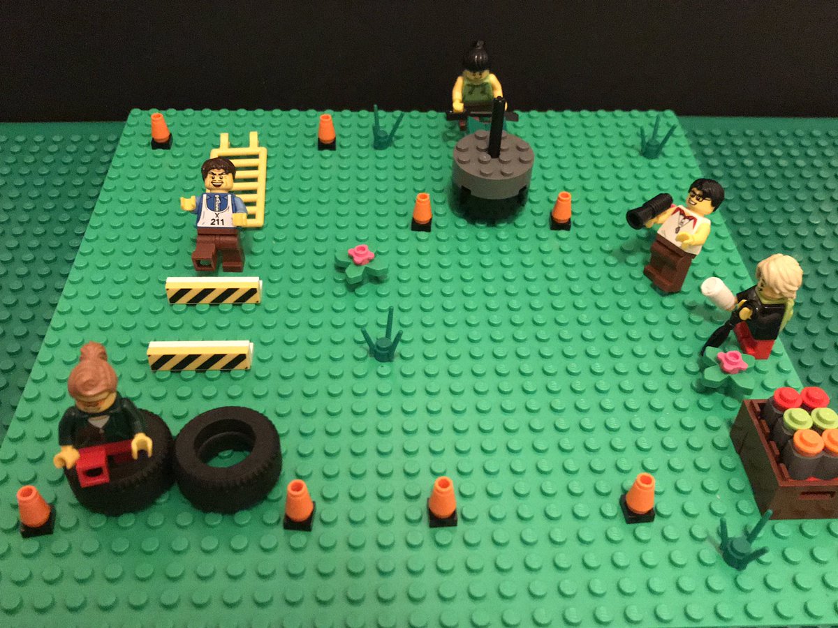 Lego_SC_Coach's tweet photo. The @Lego_SC_Coach is relieved it stopped raining so LEGO athletes could do heavy pushes & plyos. LEGO intern brought all the essentials #Coffee #Umbrella #LegoStrong πͺπ§± https://t.co/lcp5atpzur